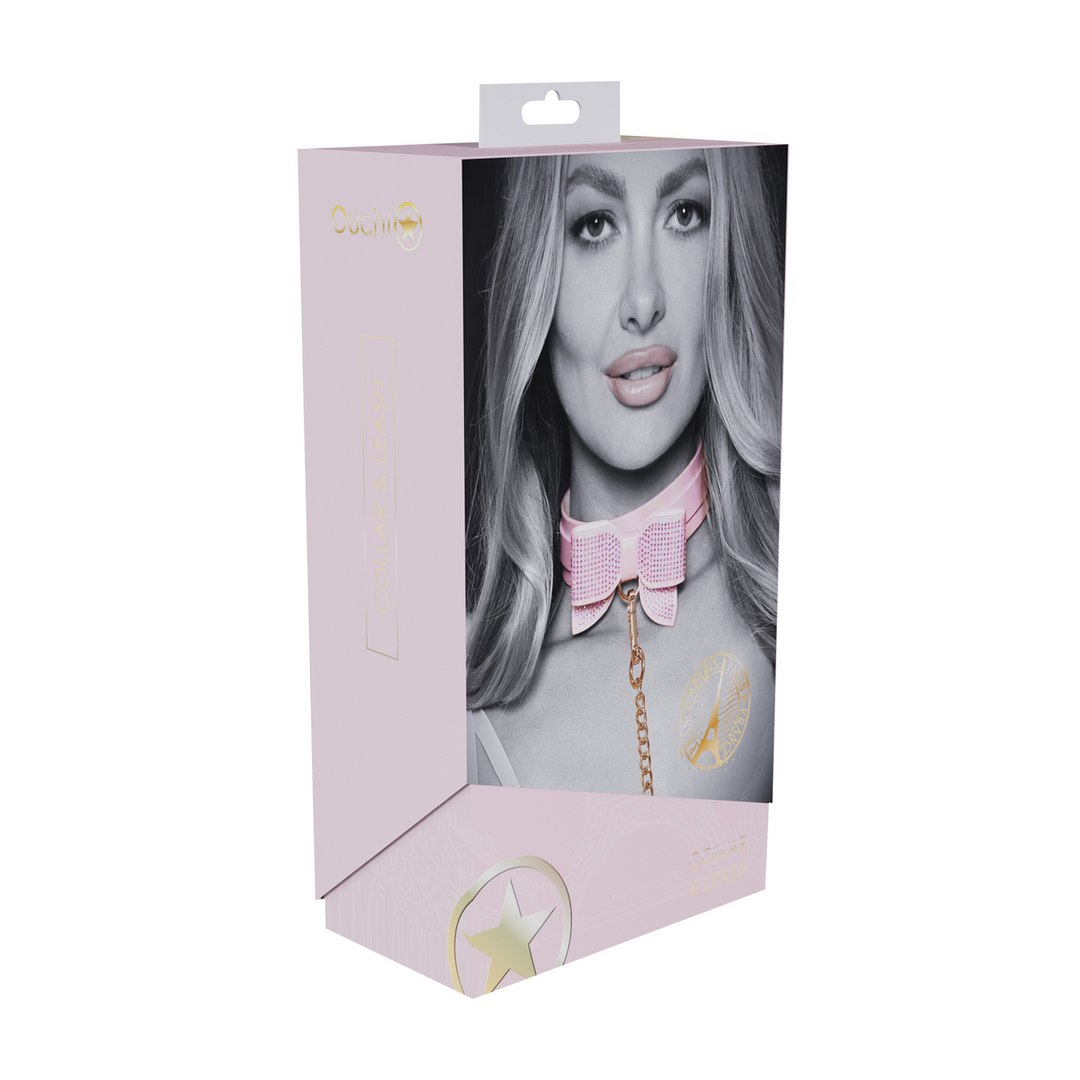 Paris Collection - Collar with Leash - Pink 2