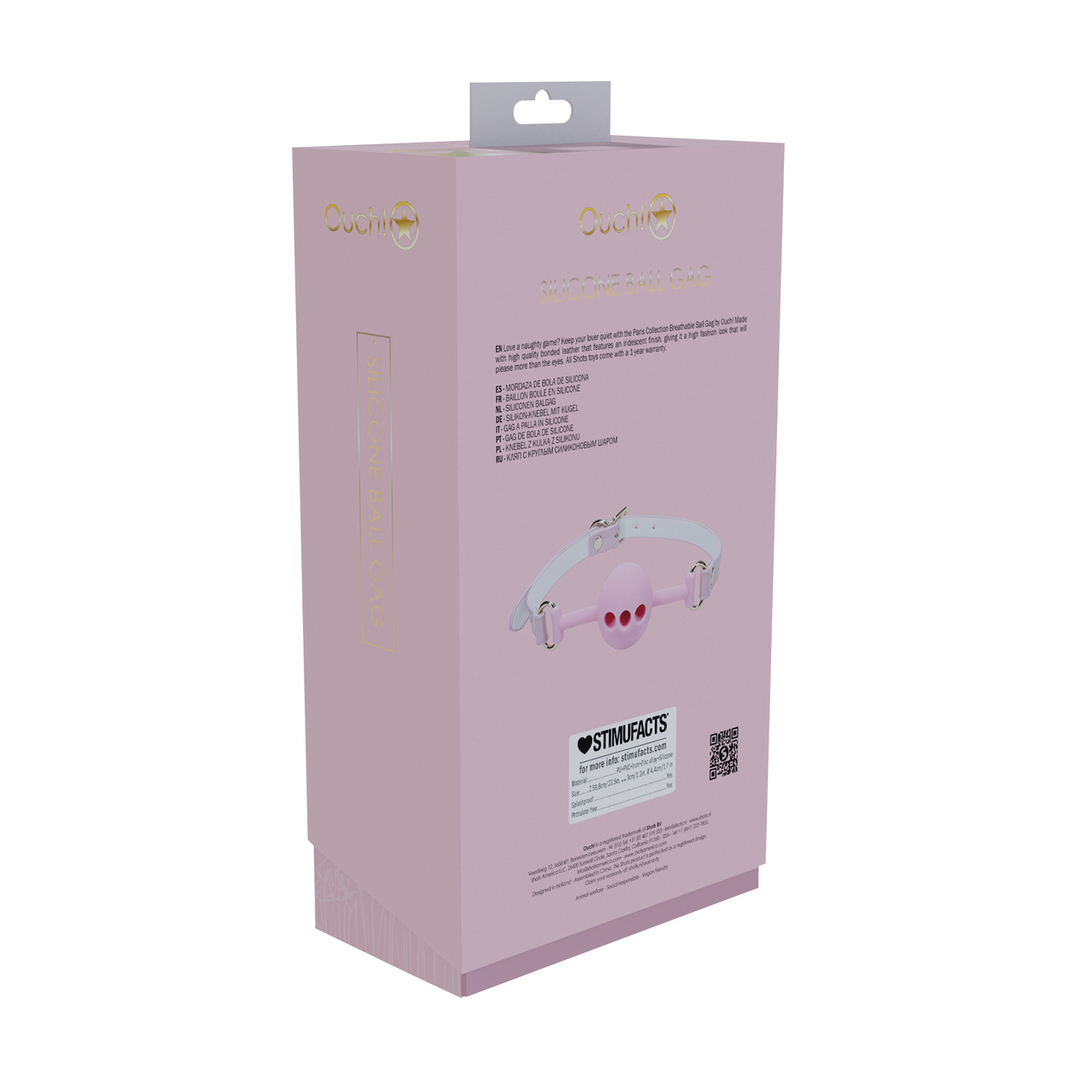 Paris Collection - Silicone Ball Gag - Pink 3