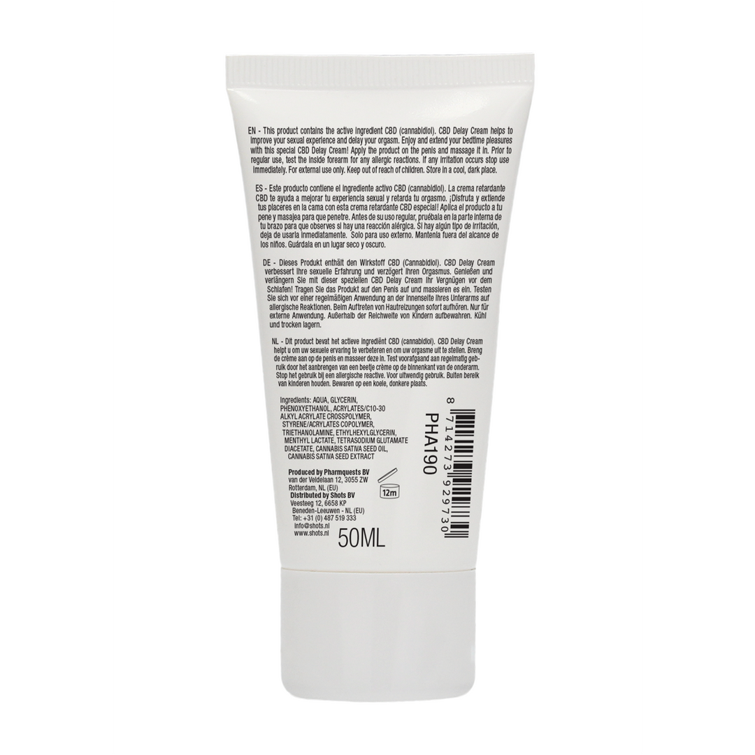 Natural CBD - Delay Cream - 2 fl oz / 50 ml 3