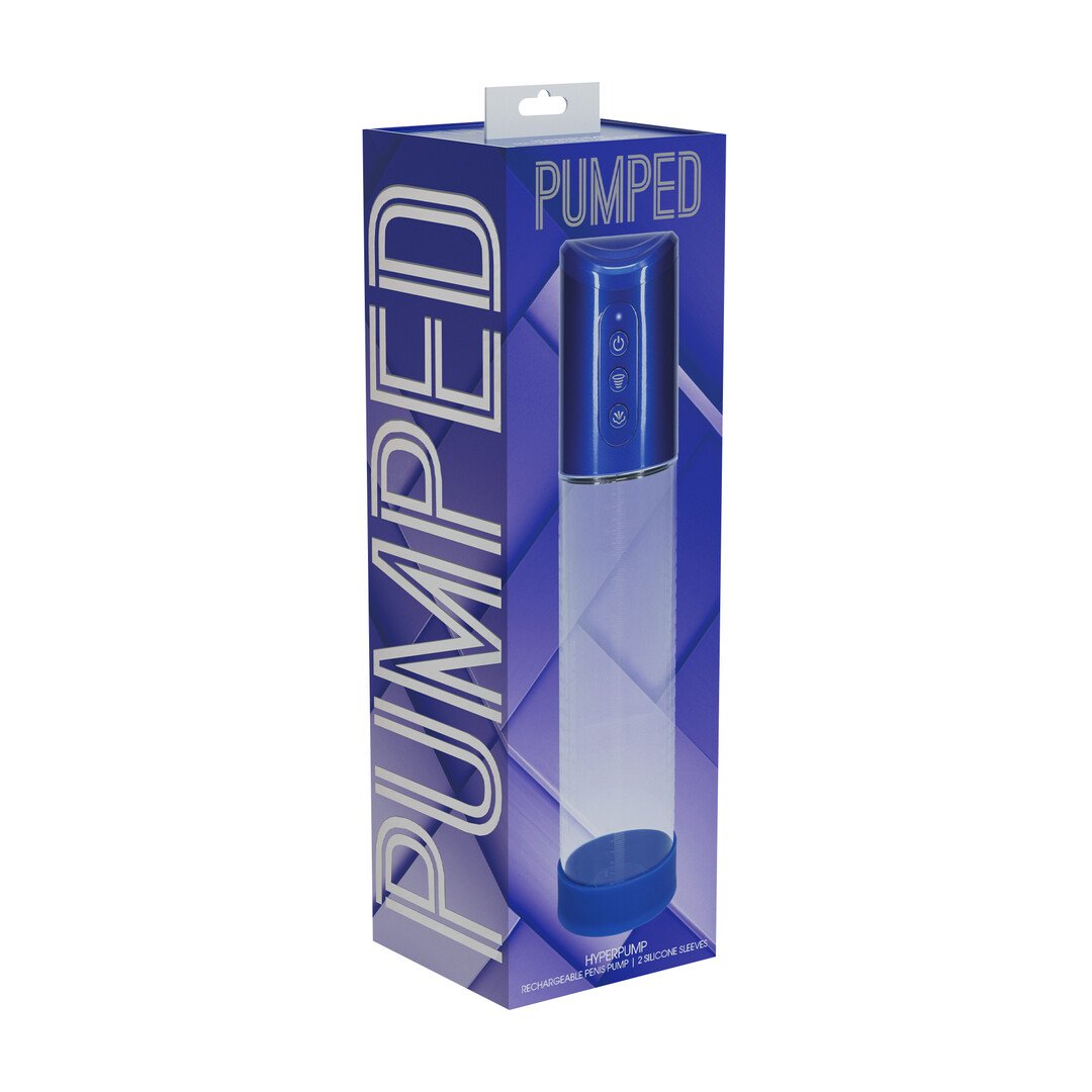 HyperPump - Rechargeable Penis Pump - Metallic Blue 2
