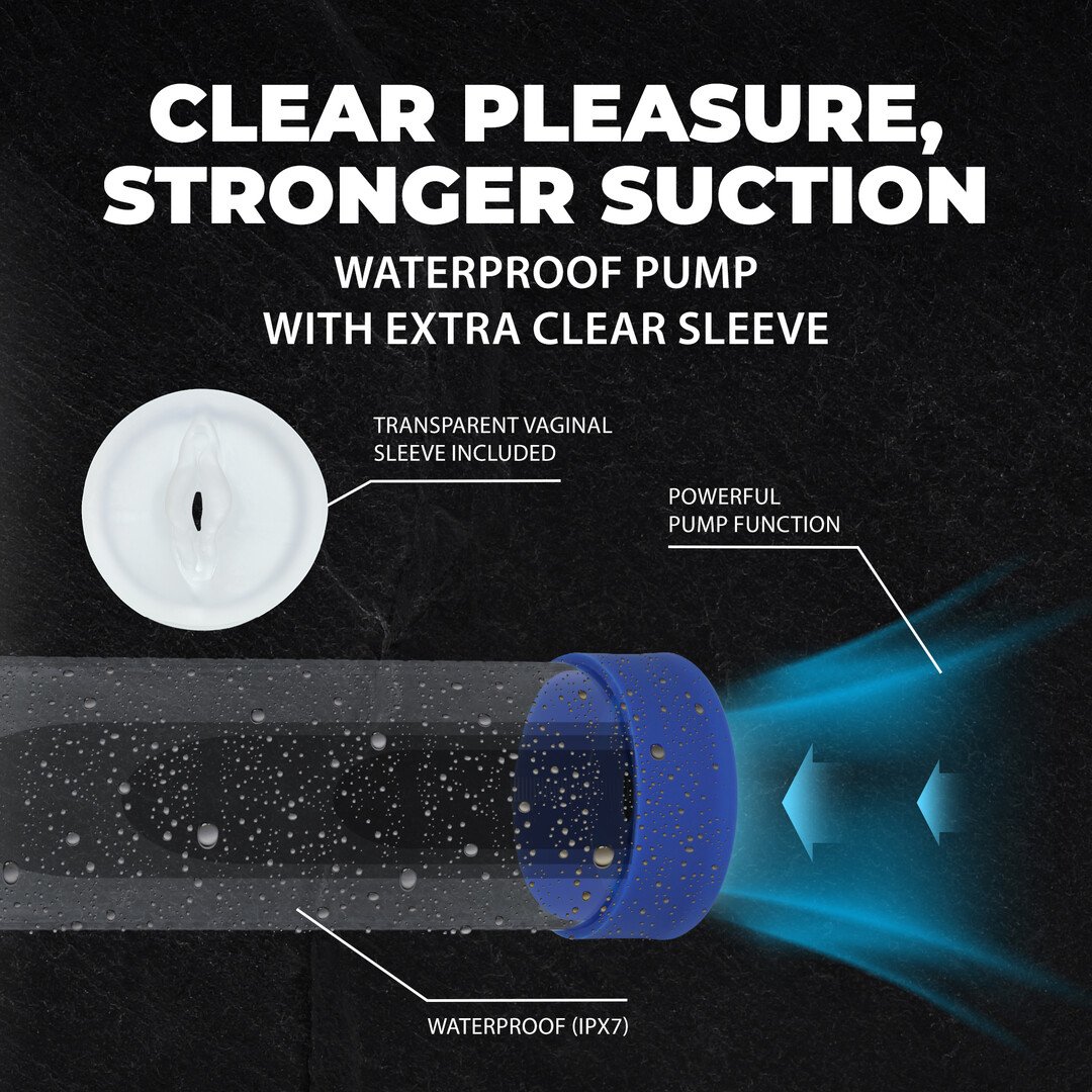 Engage - Automatic Waterproof Penis Pump and Masturbator - Metallic Blue 5