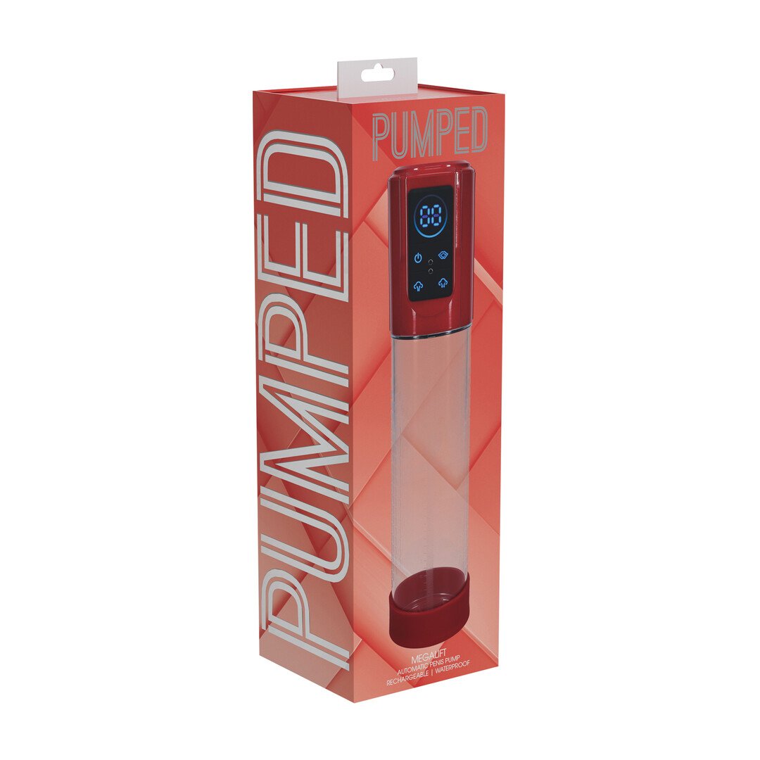 MegaLift - Automatic Waterproof Penis Pump - Metallic Red 2