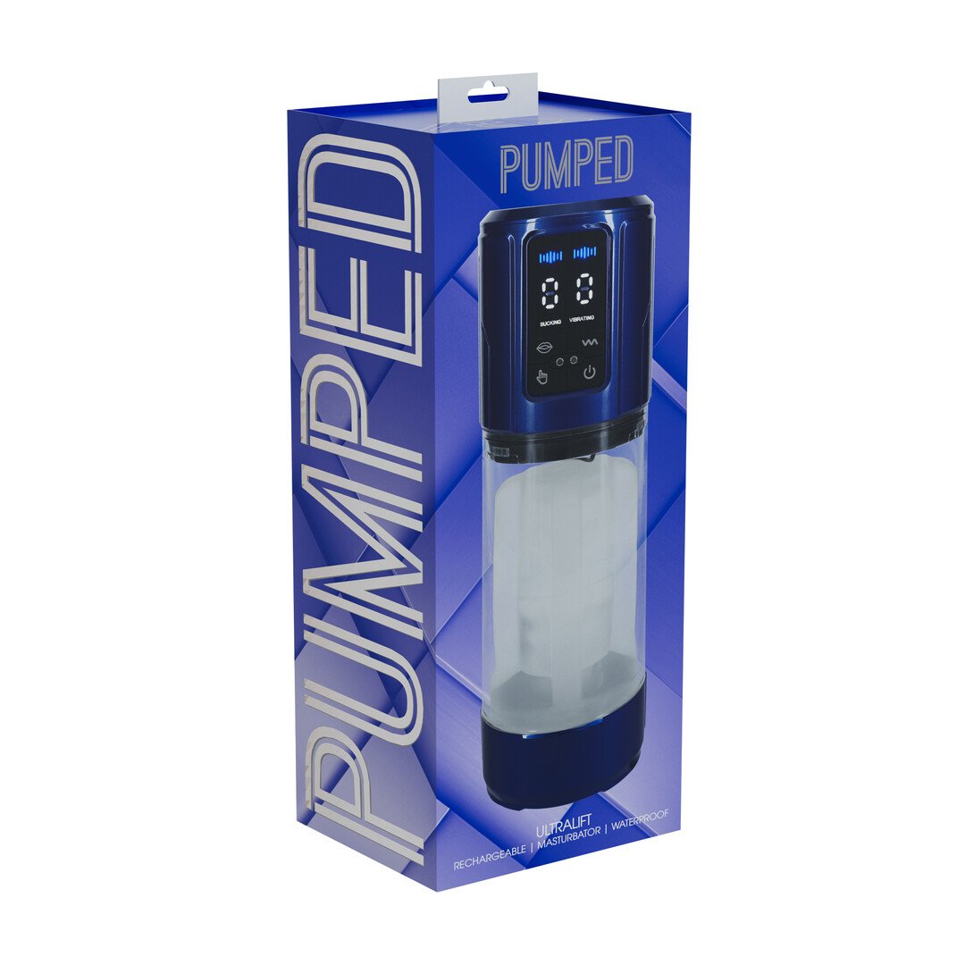 UltraLift - Automatic Waterproof Masturbator Pump - Metallic Blue 2