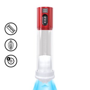 MaxLift - 6 Function Suction Masturbator Pump - Metallic Red
