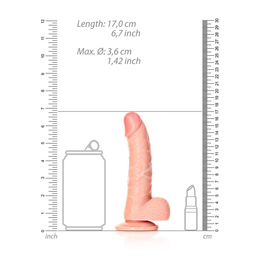 Curved Realistic Dildo with Balls and Suction Cup - 6 / 15,5 cm 6
