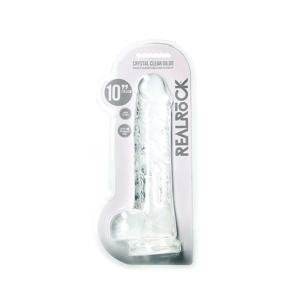 Realistic Dildo with Balls - 10 / 25,4 cm 2