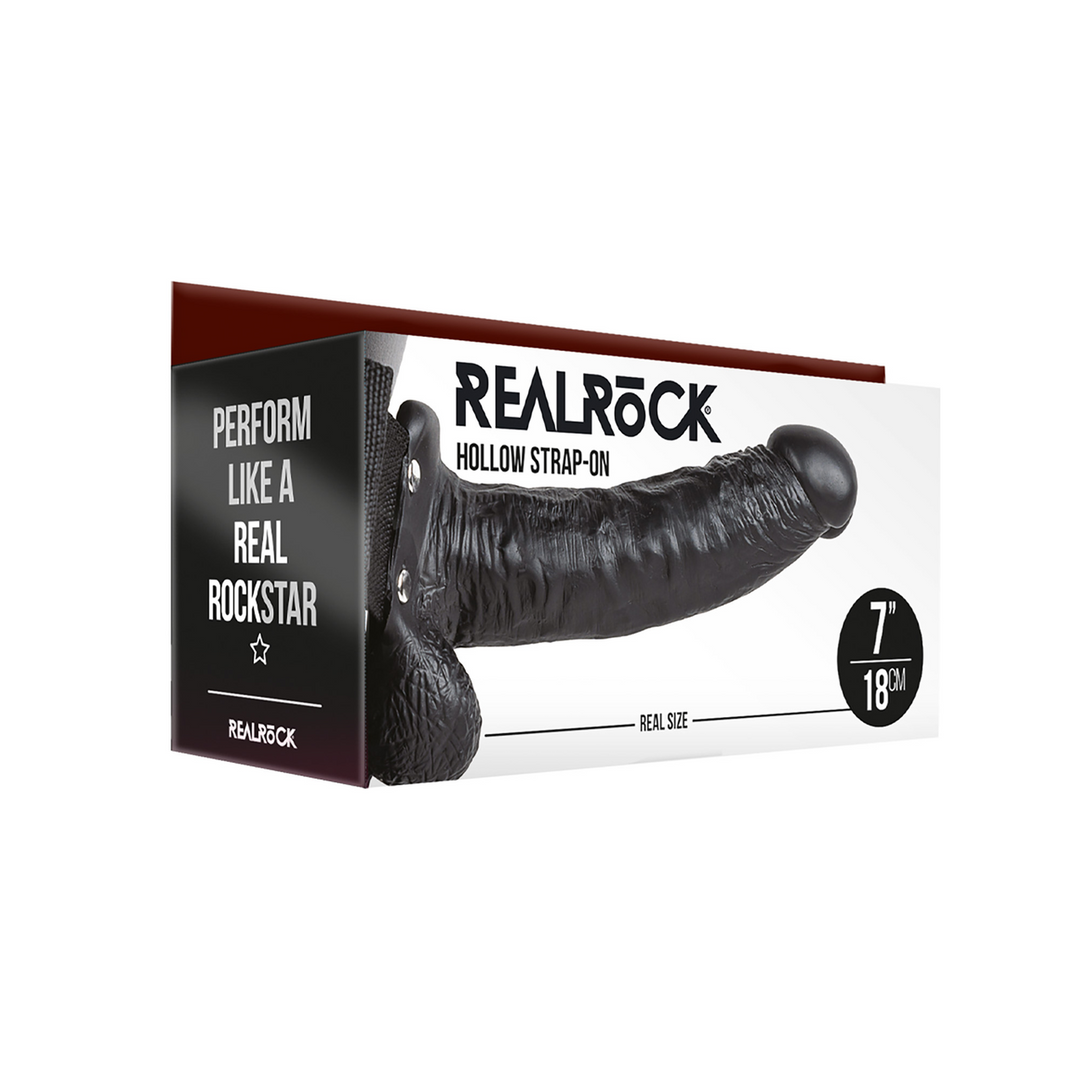 Hollow Strap-On with Balls - 7 / 18 cm 2