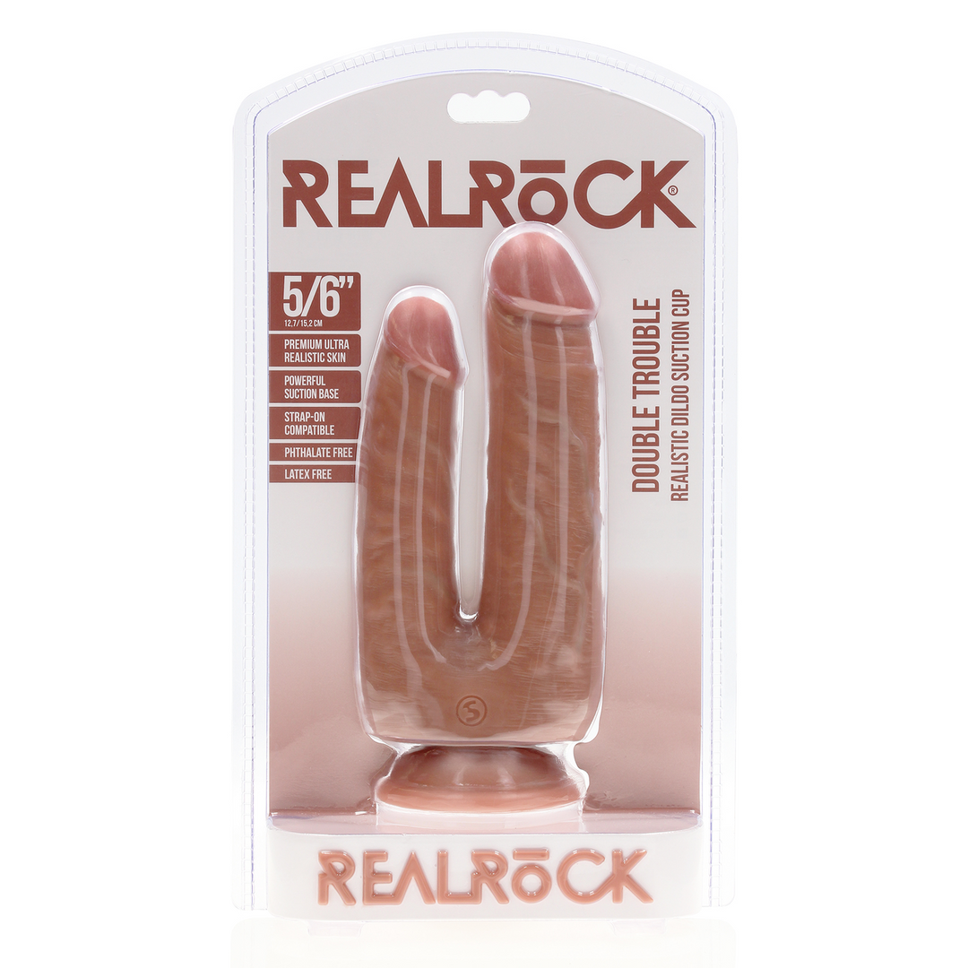 Double Trouble Dildo 5/6 - 12,7/15,2 cm - Tan 2