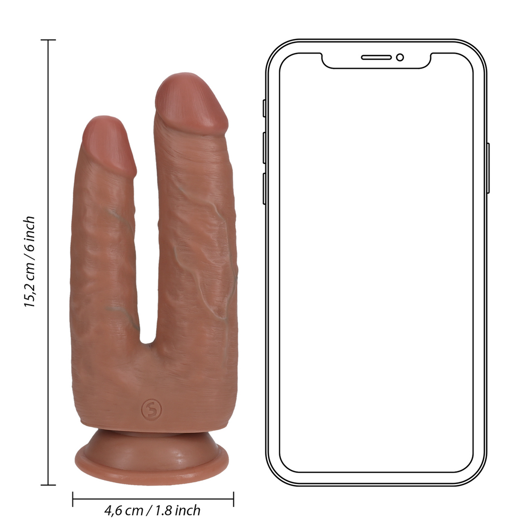 Double Trouble Dildo 5/6 - 12,7/15,2 cm - Tan 6