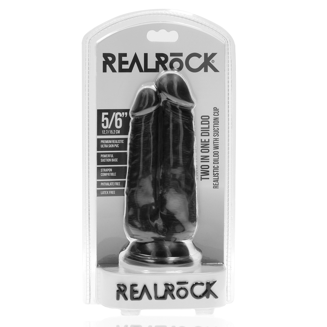 Two in One Dildo 5/6 - 12,7/15,2 cm - Black 2