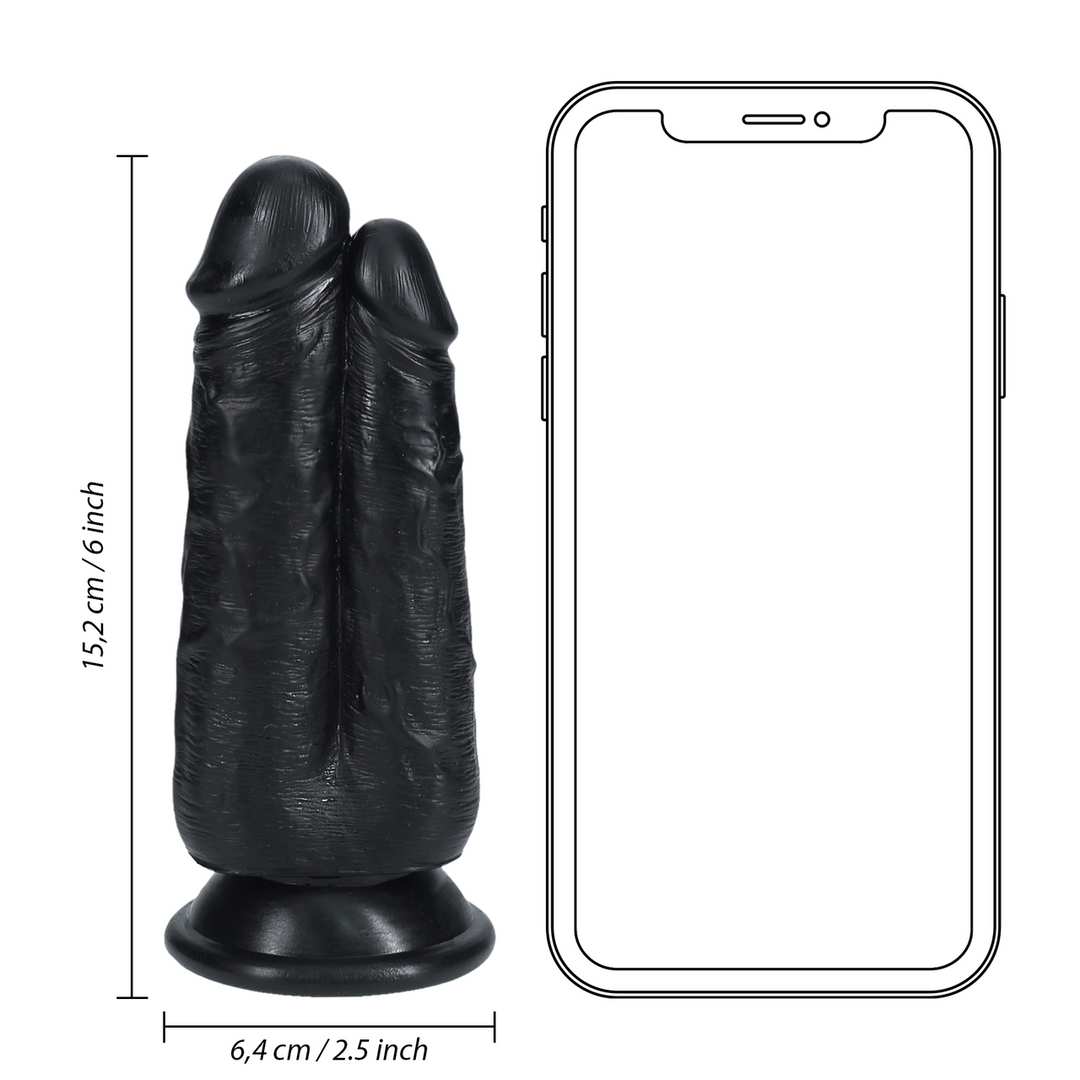 Two in One Dildo 5/6 - 12,7/15,2 cm - Black 6