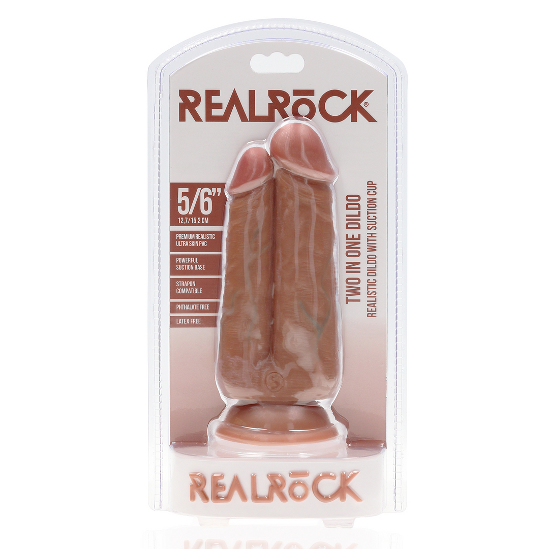Two in One Dildo 5/6 - 12,7/15,2 cm - Tan 2
