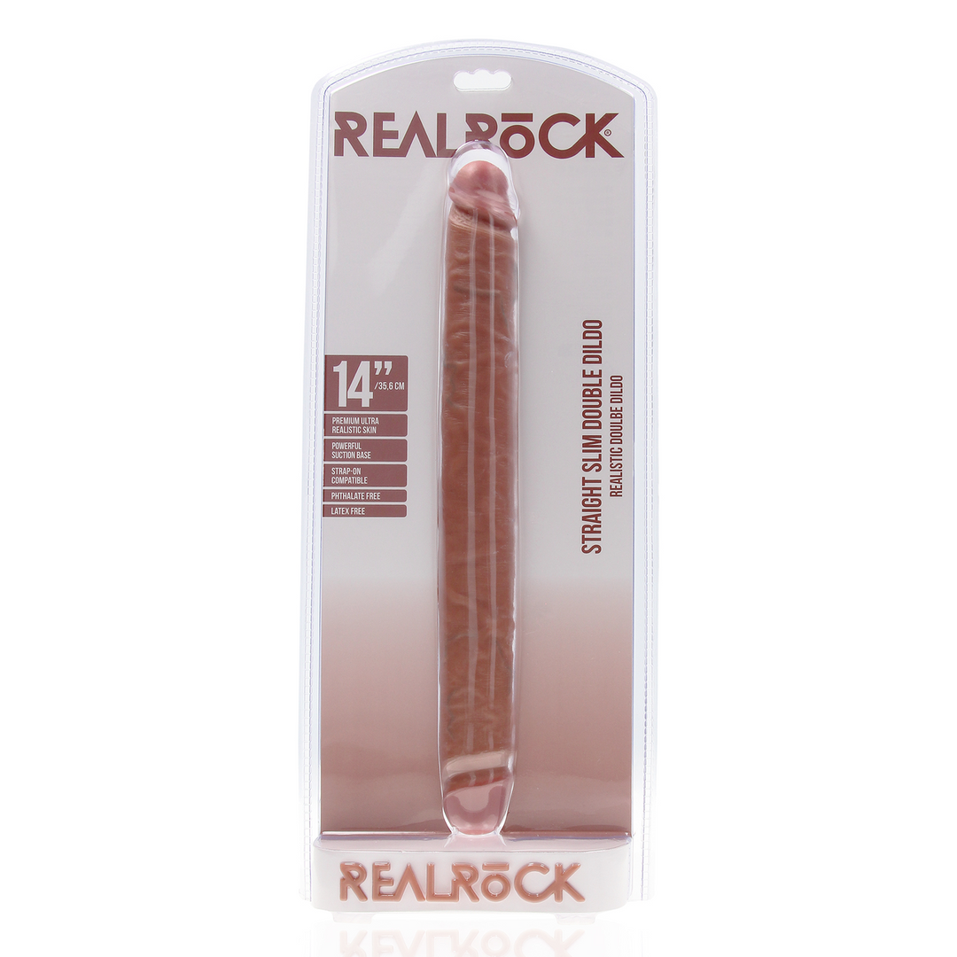 Slim Double Ended Dong 14 / 35,6 cm - Tan 2