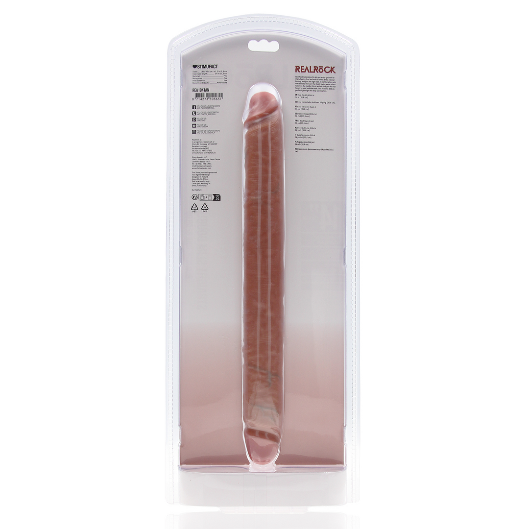 Slim Double Ended Dong 14 / 35,6 cm - Tan 3