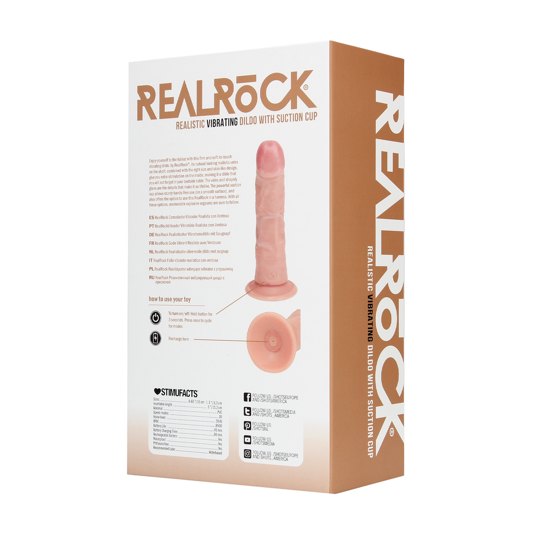 Vibrating Regular Curved Cock - 6 / 15,5 cm - Flesh 3