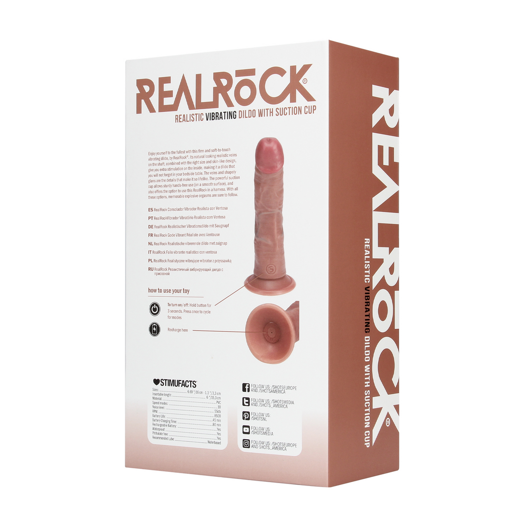 Vibrating Regular Curved Cock - 6 / 15,5 cm - Tan 3