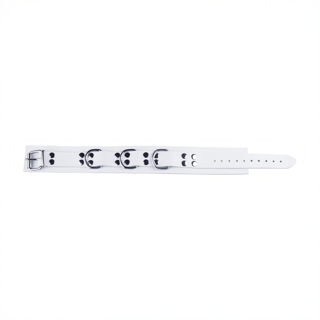 Ultra Leather Necklace - White 3