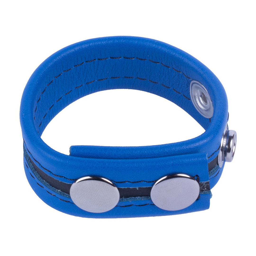 Tippy - Leather Cockring - Blue 2