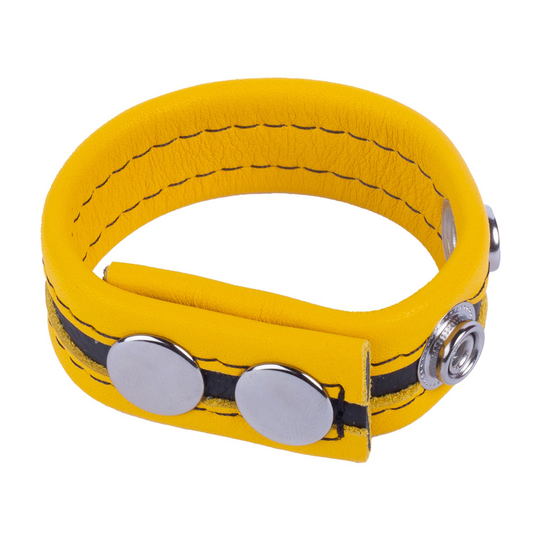 Tippy - Leather Cockring - Yellow 2