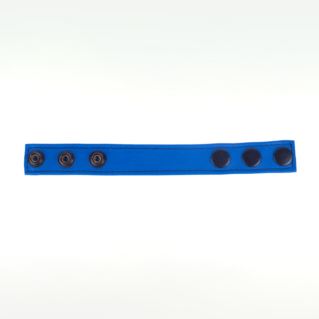 Cocky - Adjustable Leather Cockring - Blue 3