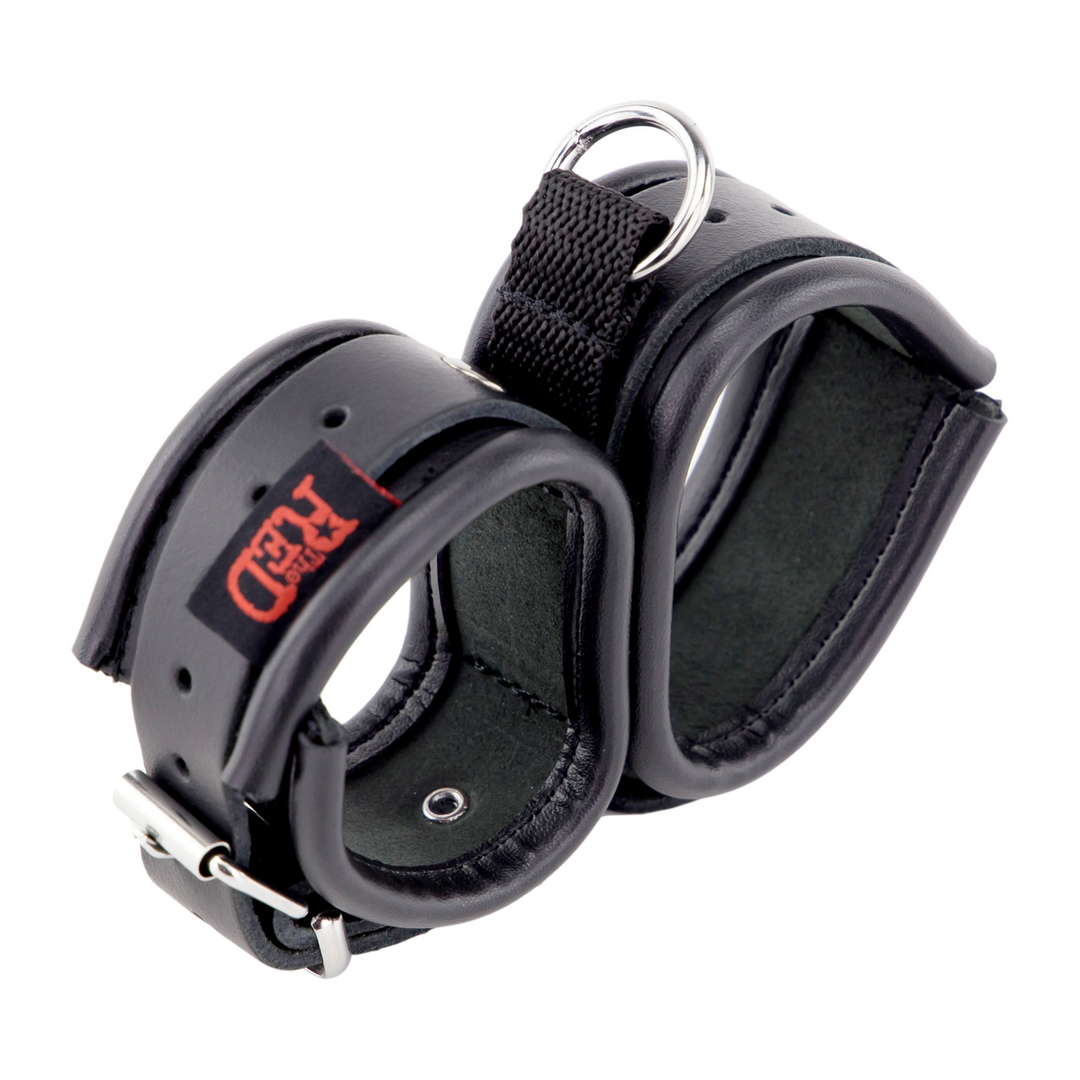 Leather Double Handcuffs - Black 2