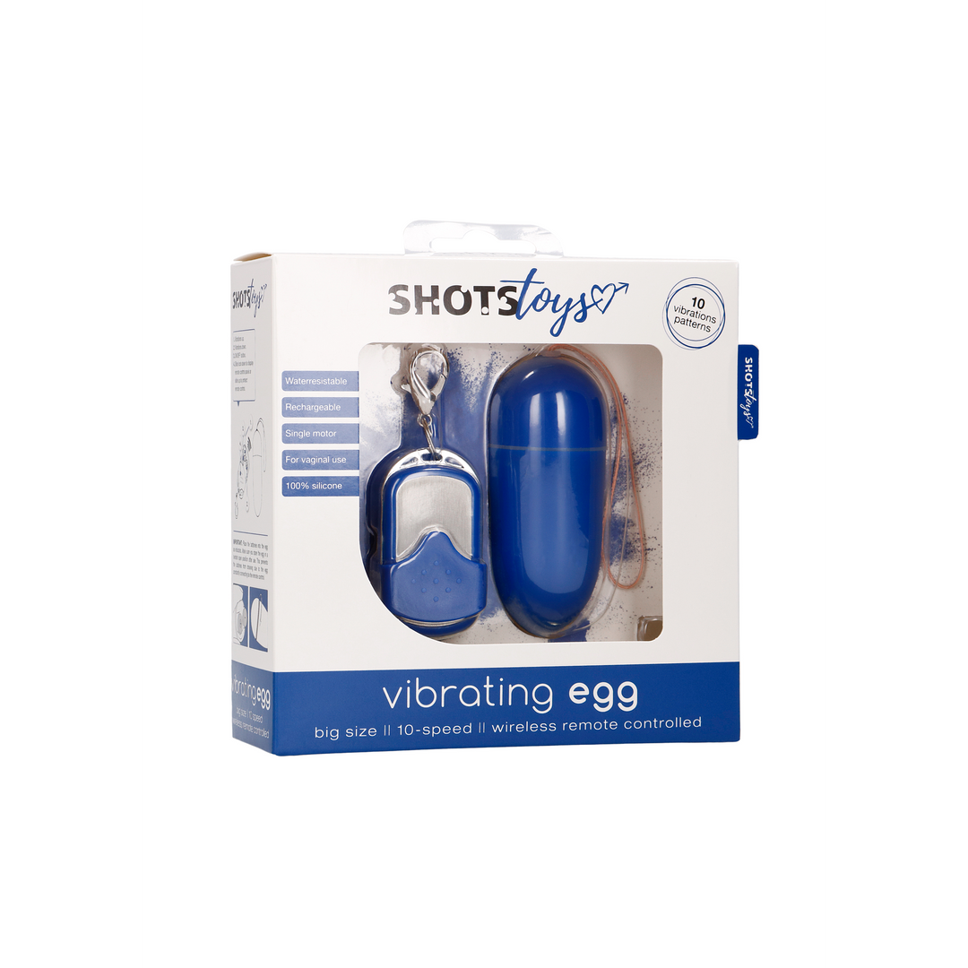 Vibrating Egg with 10 Speeds and Remote Control - L - Blue 2