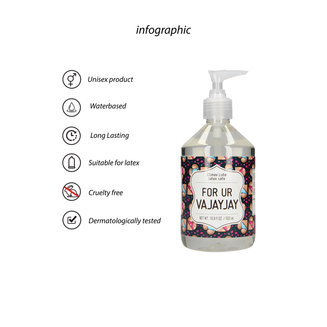 For Ur Vajayjay - Waterbased Lubricant - 17 fl oz / 500 ml 2