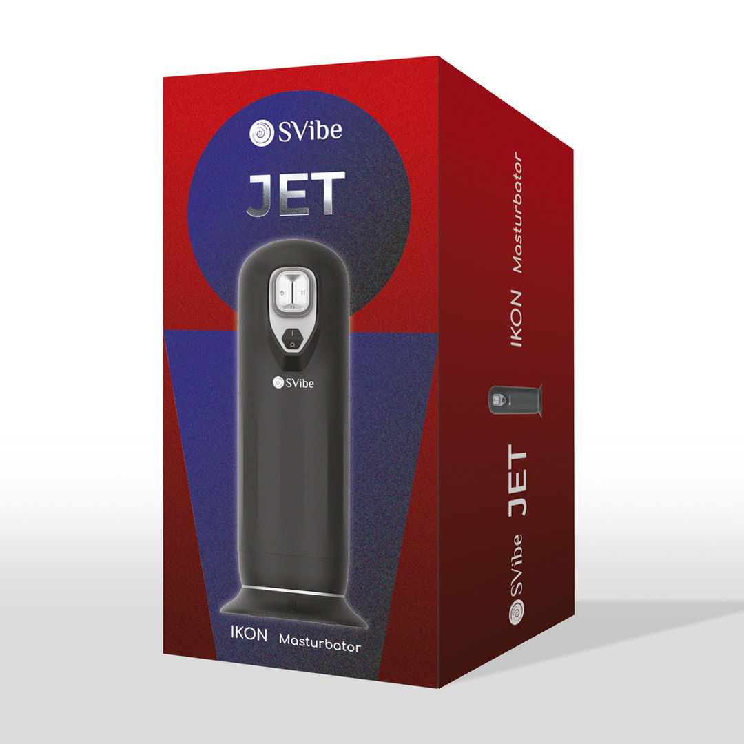 Ikon JET - Vibrating Thrusting Heating Masturbator - Black 2