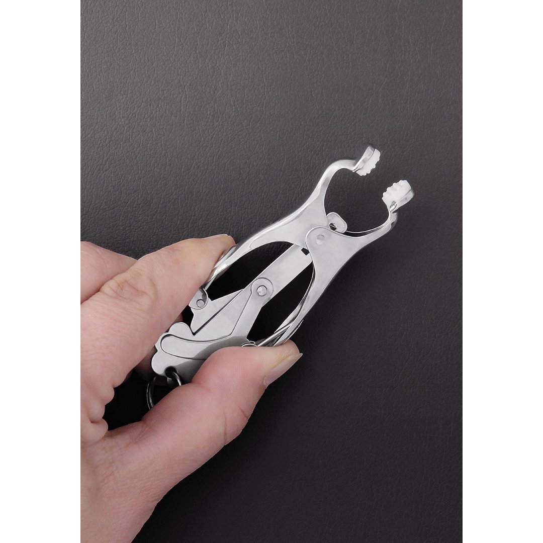 2 Squeezer Teaser Clover Nipple Clamps with Ring 4