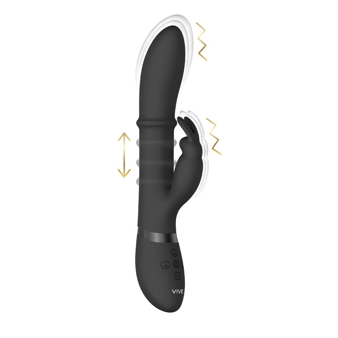Halo - Ring Rabbit Vibrator - Black