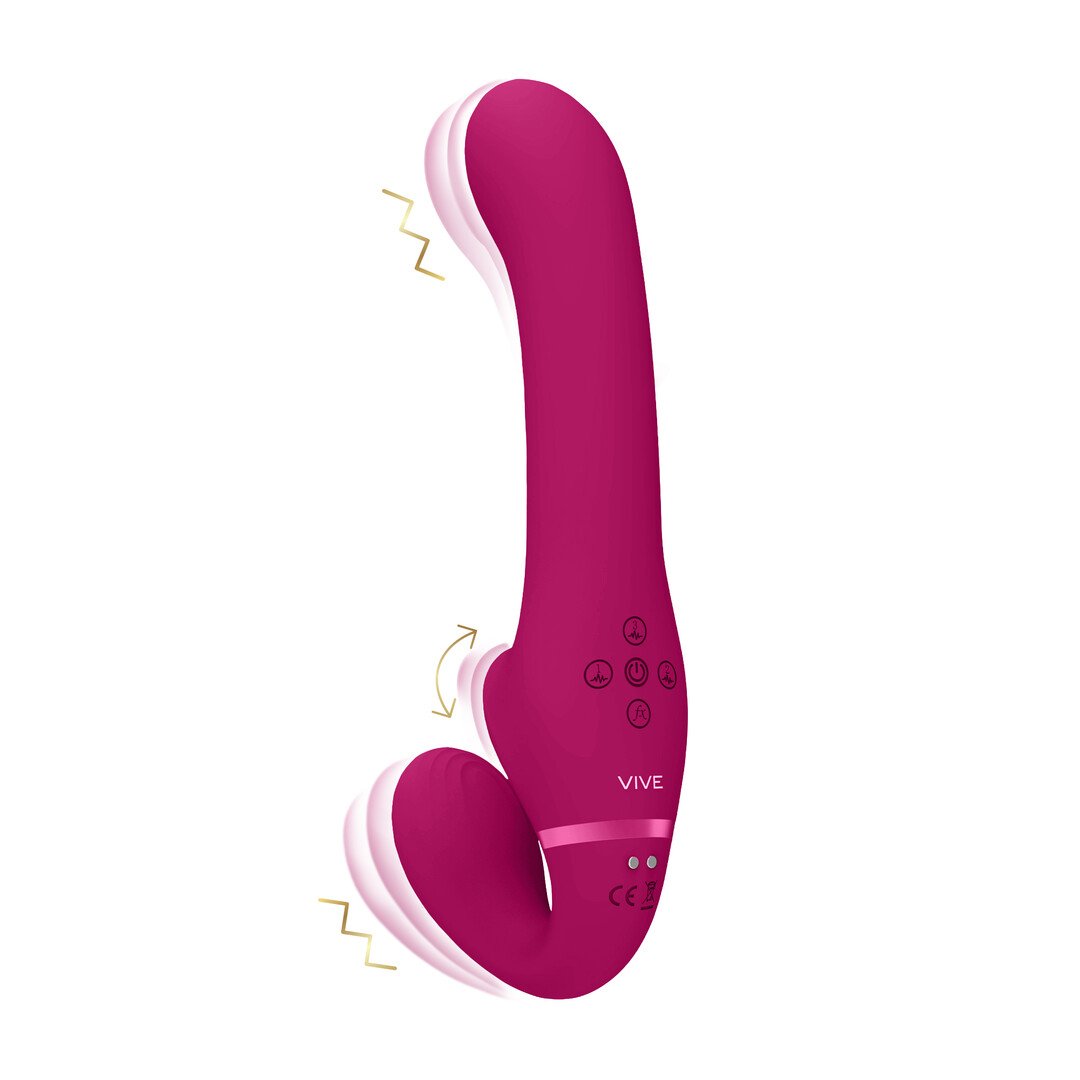 Ai - Dual Vibrating  Air Wave Tickler Strapless Strapon