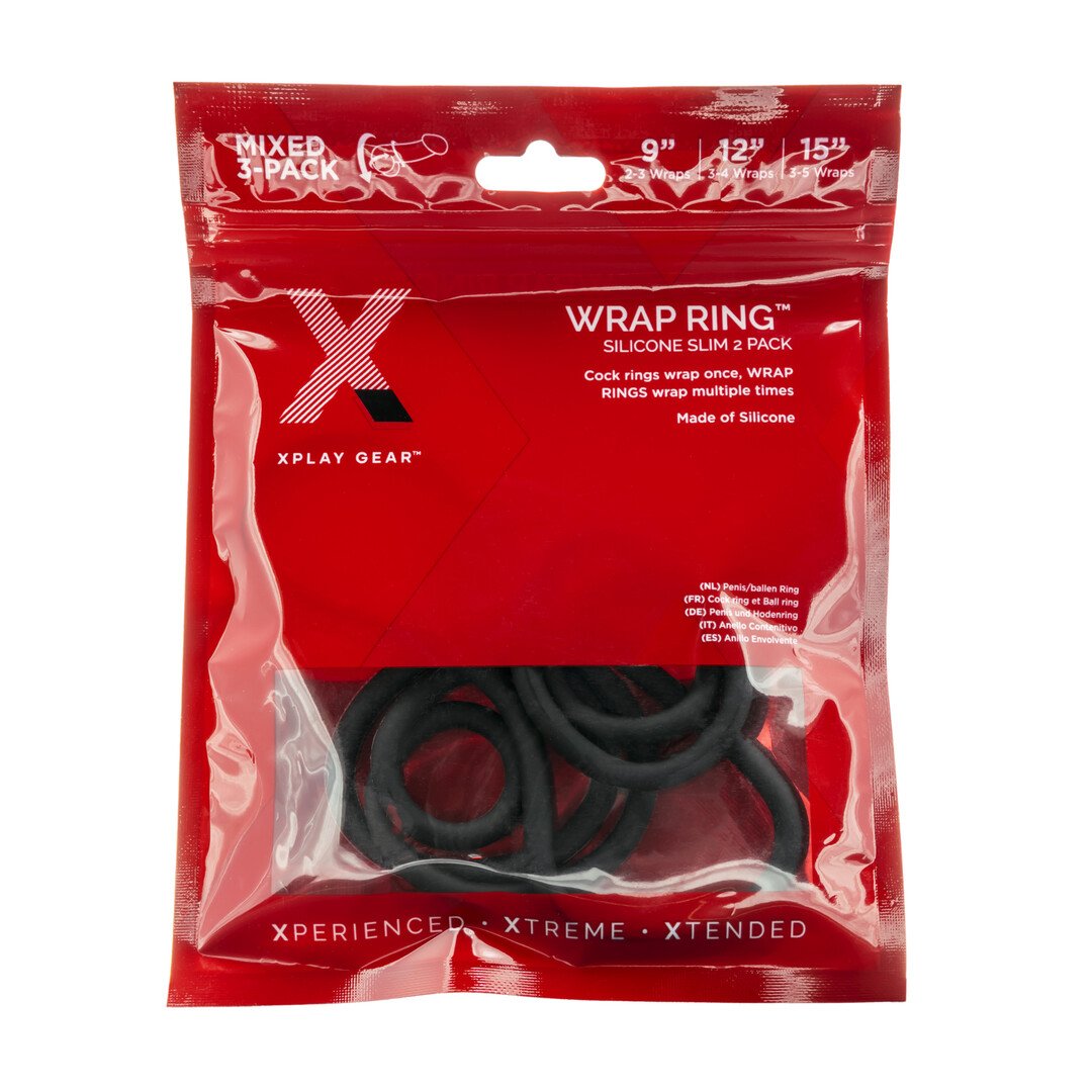 Slim Wrap Ring - Cockring 2-Pack - Black 2