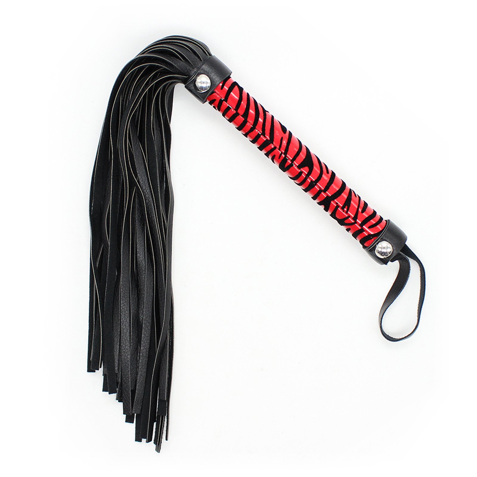 Leopard flogger 39cm black/red 2